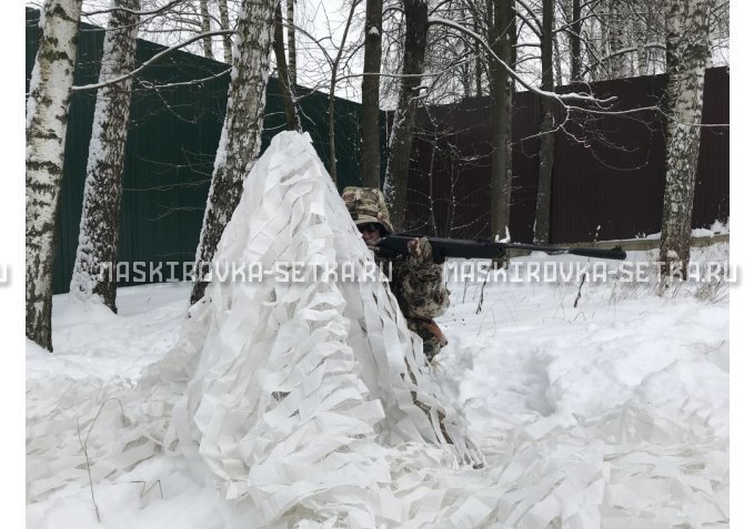Маскировочная сеть Снег 3х6 м без антипирена – купить по цене 4400 руб. в интернет-магазине в городе Пермь картинка 2